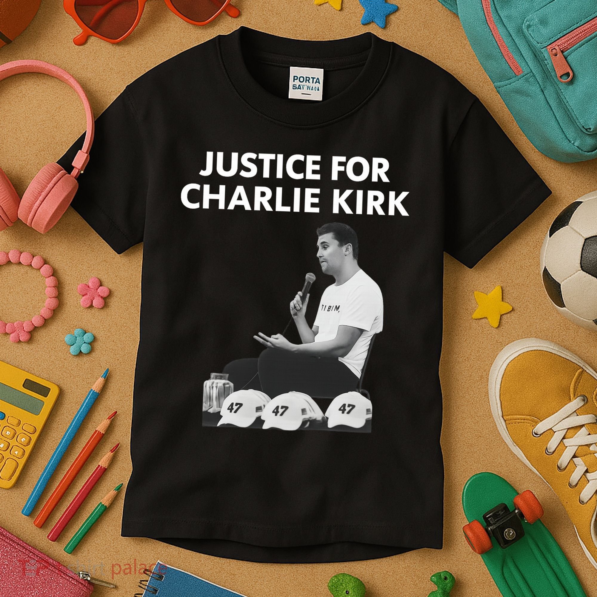 Justice For Charlie Kirk Support RIP Kids T-Shirt