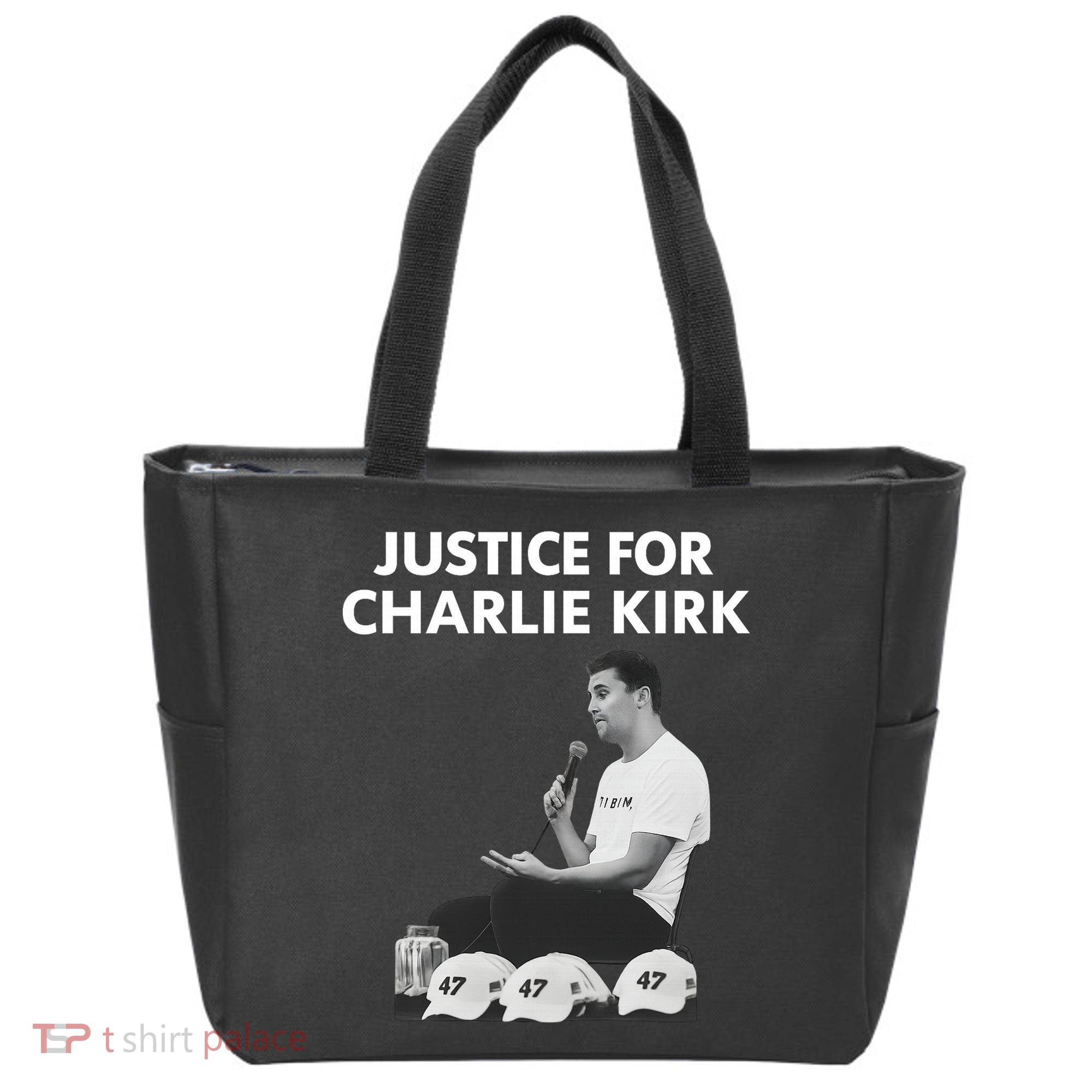 Justice For Charlie Kirk Support RIP Tote Bag