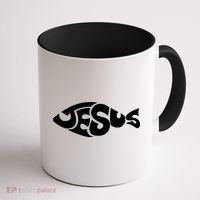 Jesus Fish Christian Coffee Mug thumb 1