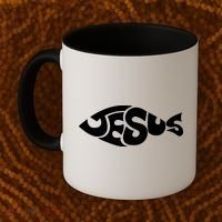 Jesus Fish Christian Coffee Mug thumb 2