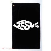 Jesus Fish Christian Golf Towel thumb 0