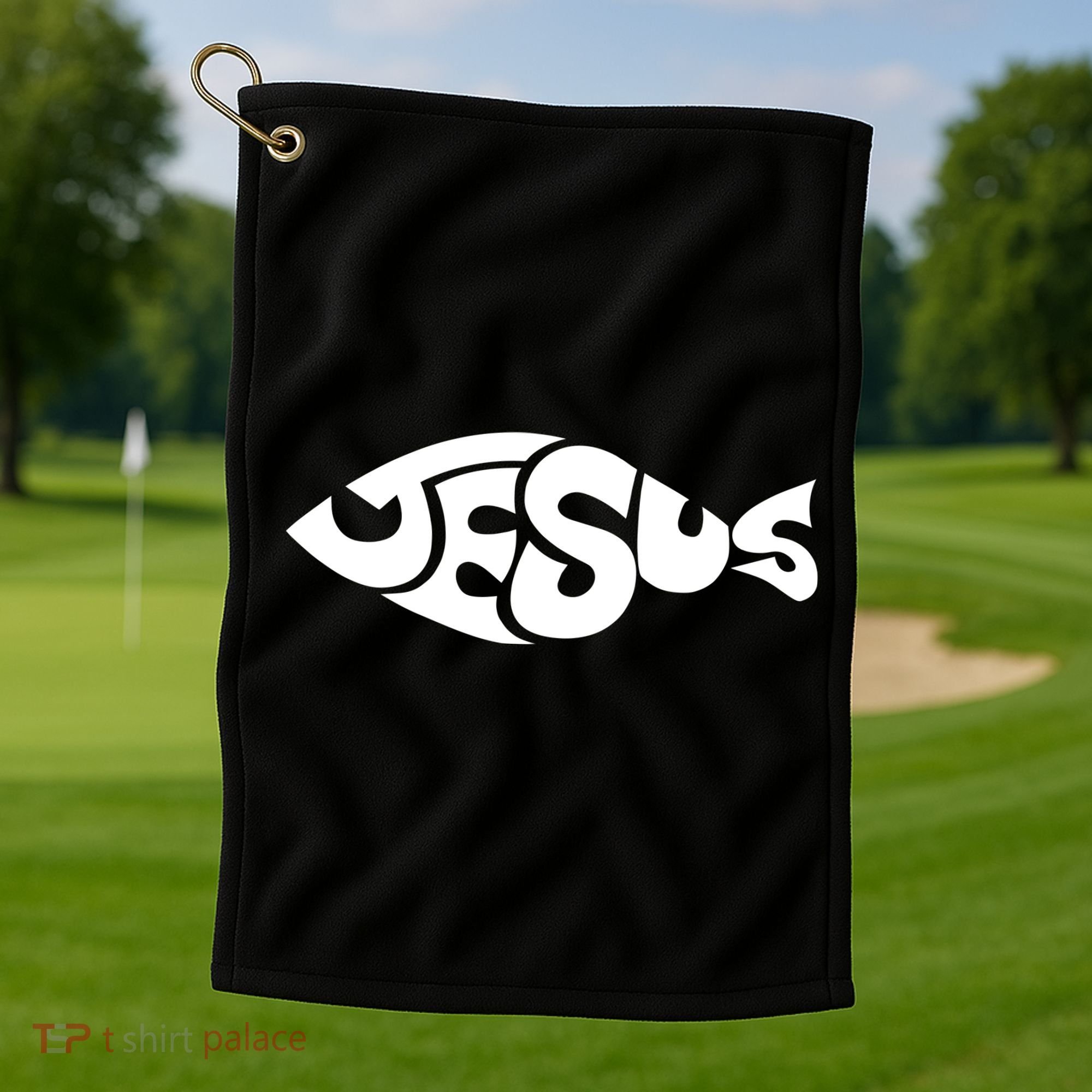 Jesus Fish Christian Golf Towel