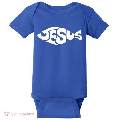 Jesus Fish Christian Baby Bodysuit