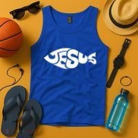 Jesus Fish Christian Tank Top thumb 4