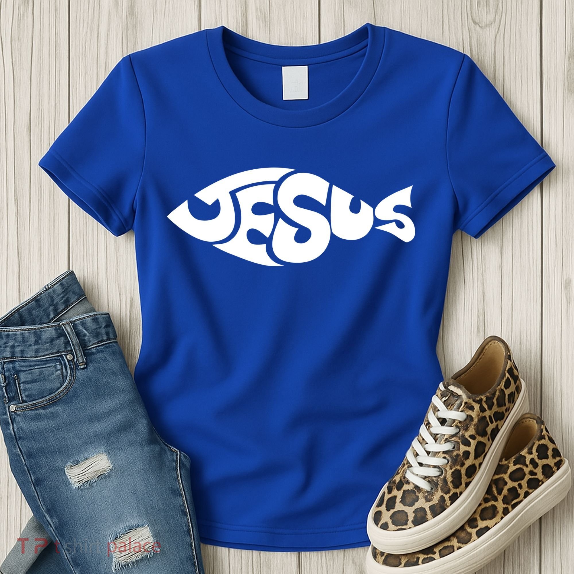 Jesus Fish Christian Women's T-Shirt