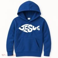 Jesus Fish Christian Kids Hoodie thumb 0