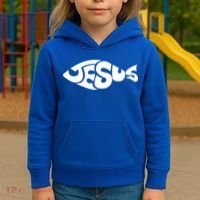 Jesus Fish Christian Kids Hoodie thumb 3