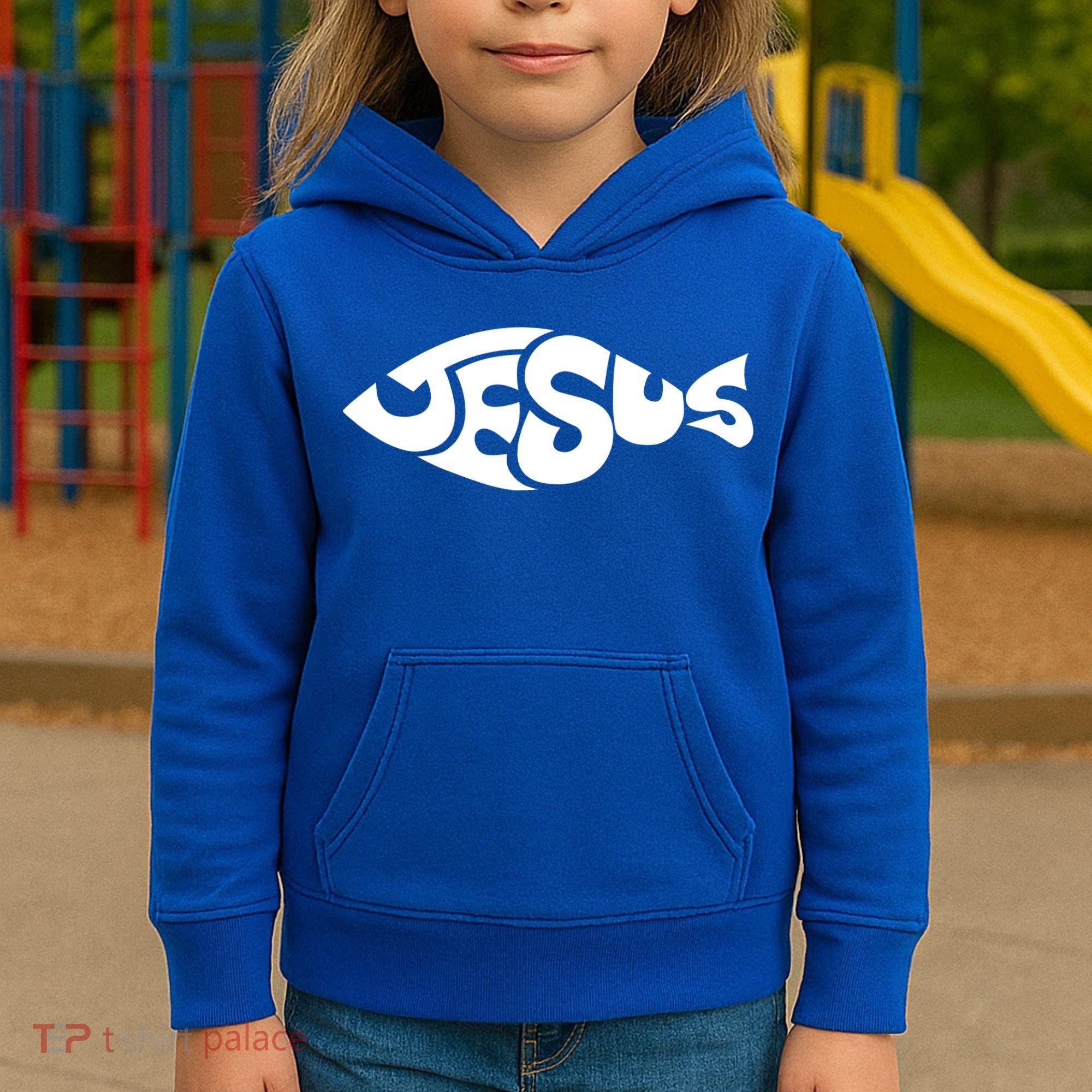Jesus Fish Christian Kids Hoodie