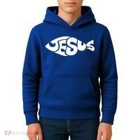 Jesus Fish Christian Kids Hoodie thumb 4