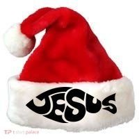 Jesus Fish Christian Santa Hat thumb 0