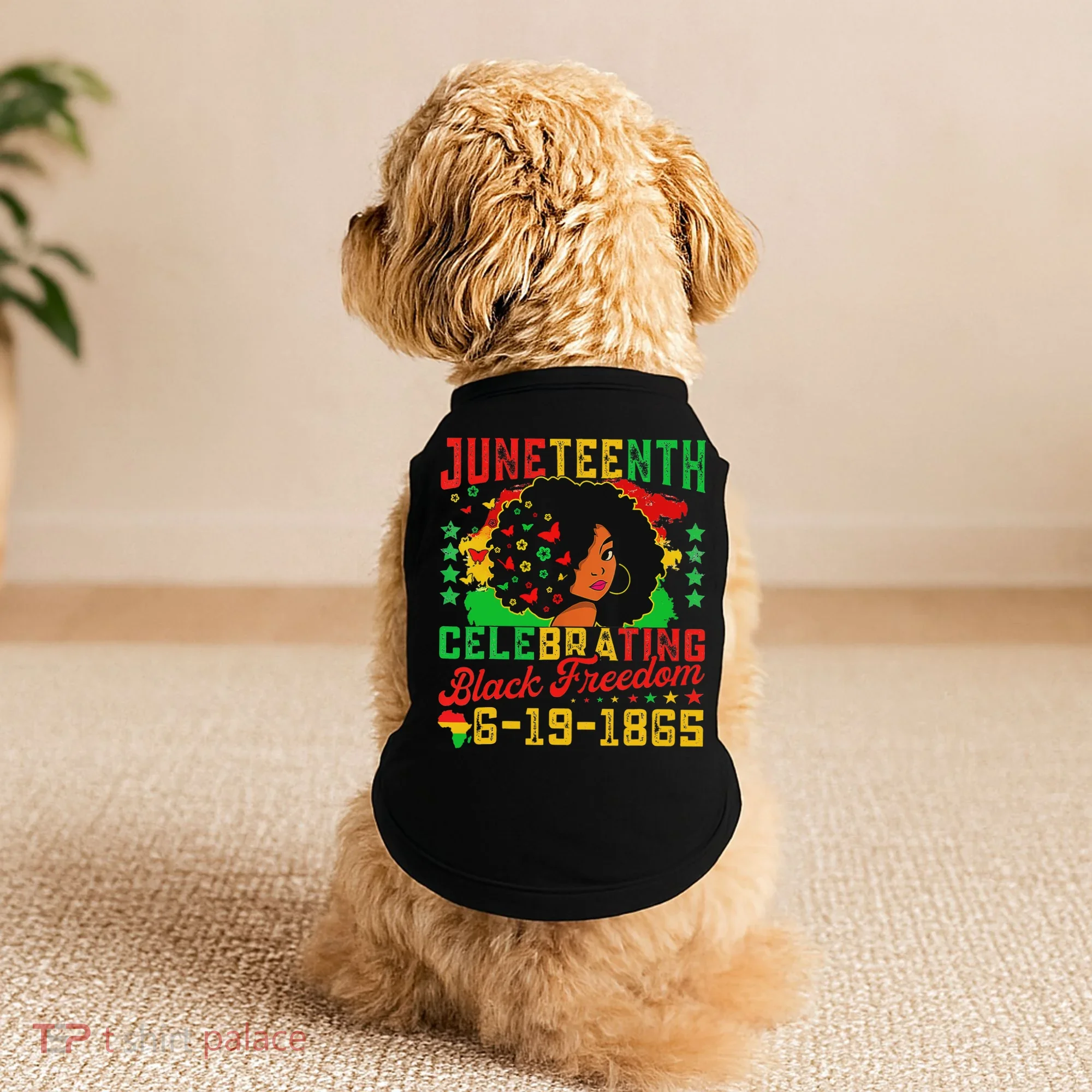 Junenth Flag Celebrating Black Freedom Junenth 1865 Doggie Tank