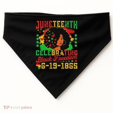 Junenth Flag Celebrating Black Freedom Junenth 1865 USA-Made Doggie Bandana
