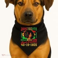 Junenth Flag Celebrating Black Freedom Junenth 1865 USA-Made Doggie Bandana thumb 1