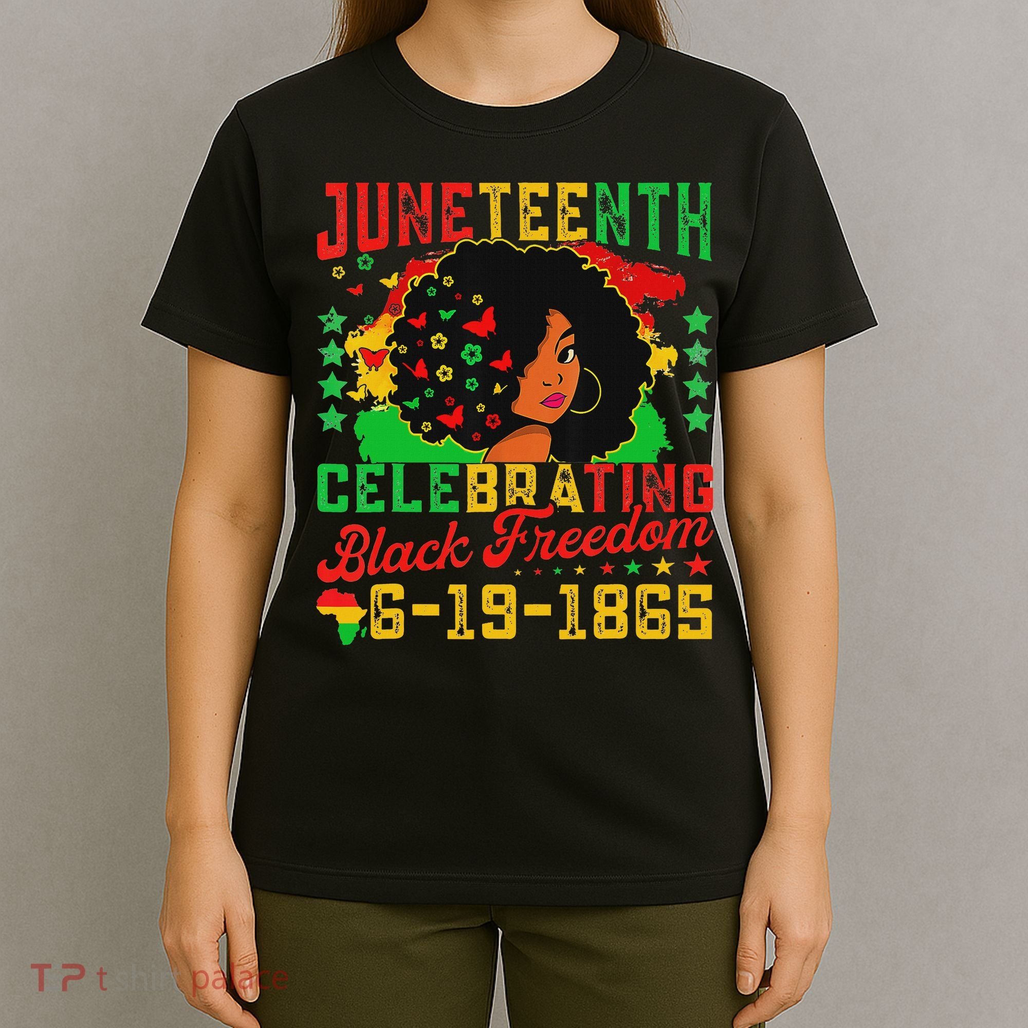 Junenth Flag Celebrating Black Freedom Junenth 1865 T-Shirt