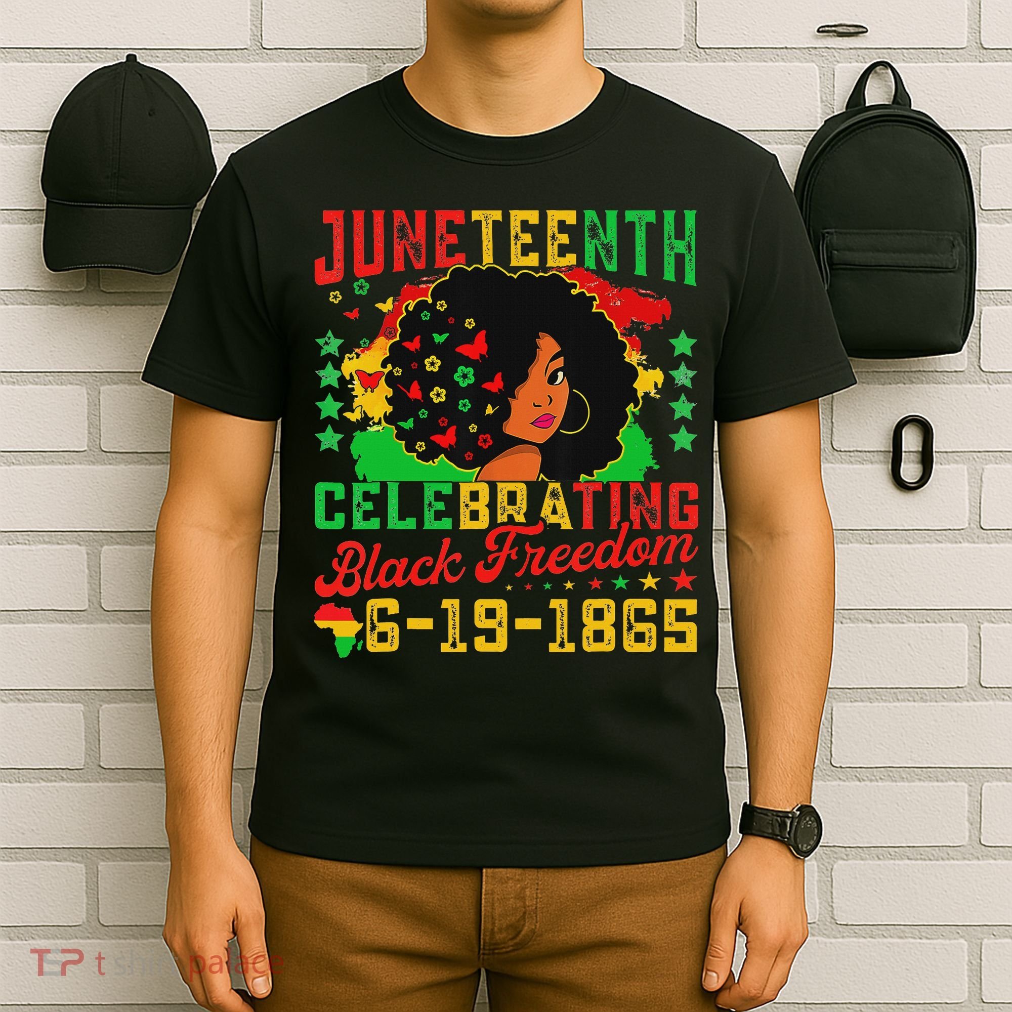 Junenth Flag Celebrating Black Freedom Junenth 1865 T-Shirt
