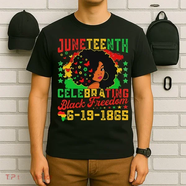 Junenth Flag Celebrating Black Freedom Junenth 1865 T-Shirt