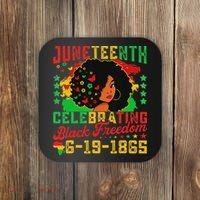 Junenth Flag Celebrating Black Freedom Junenth 1865 Coaster thumb 0