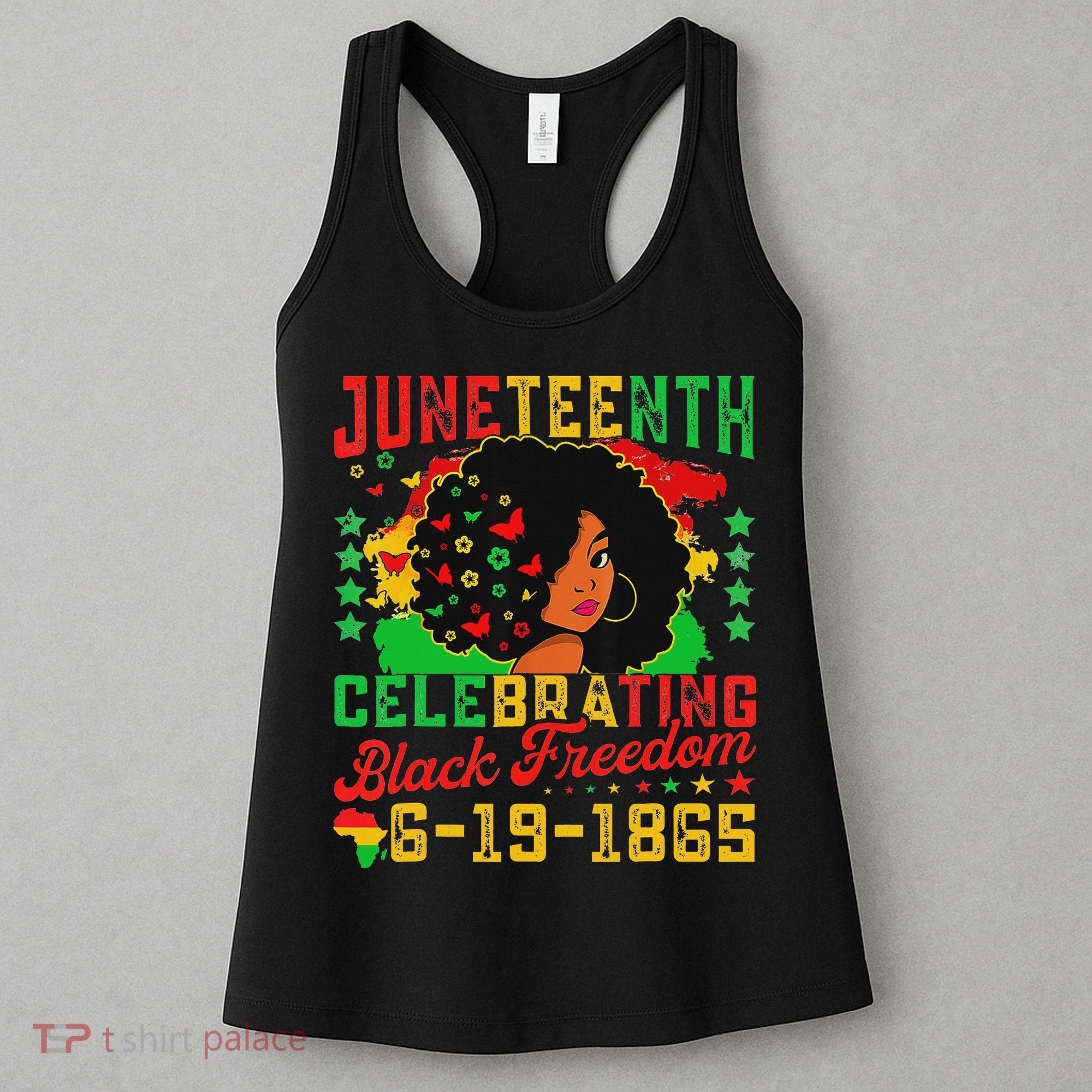 Junenth Flag Celebrating Black Freedom Junenth 1865 Women's Tank Top