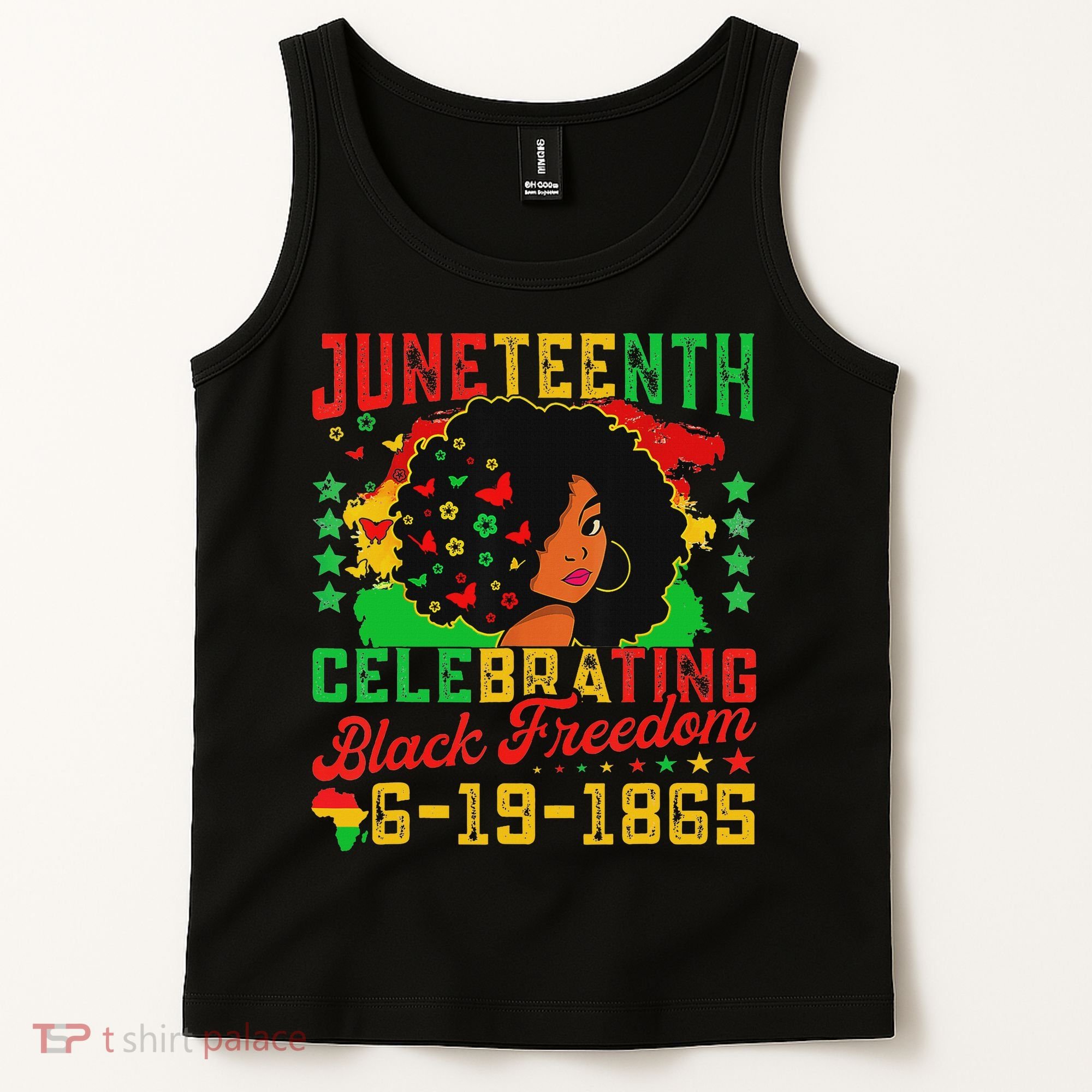 Junenth Flag Celebrating Black Freedom Junenth 1865 Tank Top