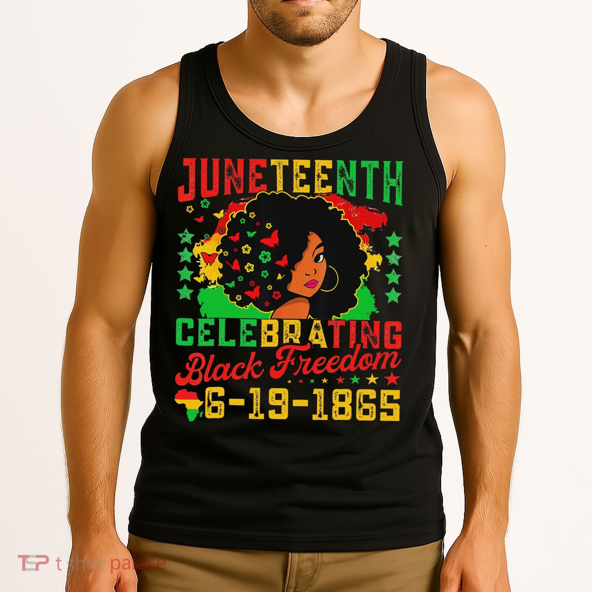 Junenth Flag Celebrating Black Freedom Junenth 1865 Tank Top