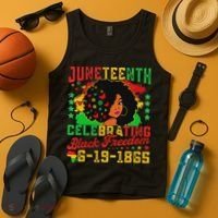 Junenth Flag Celebrating Black Freedom Junenth 1865 Tank Top thumb 4