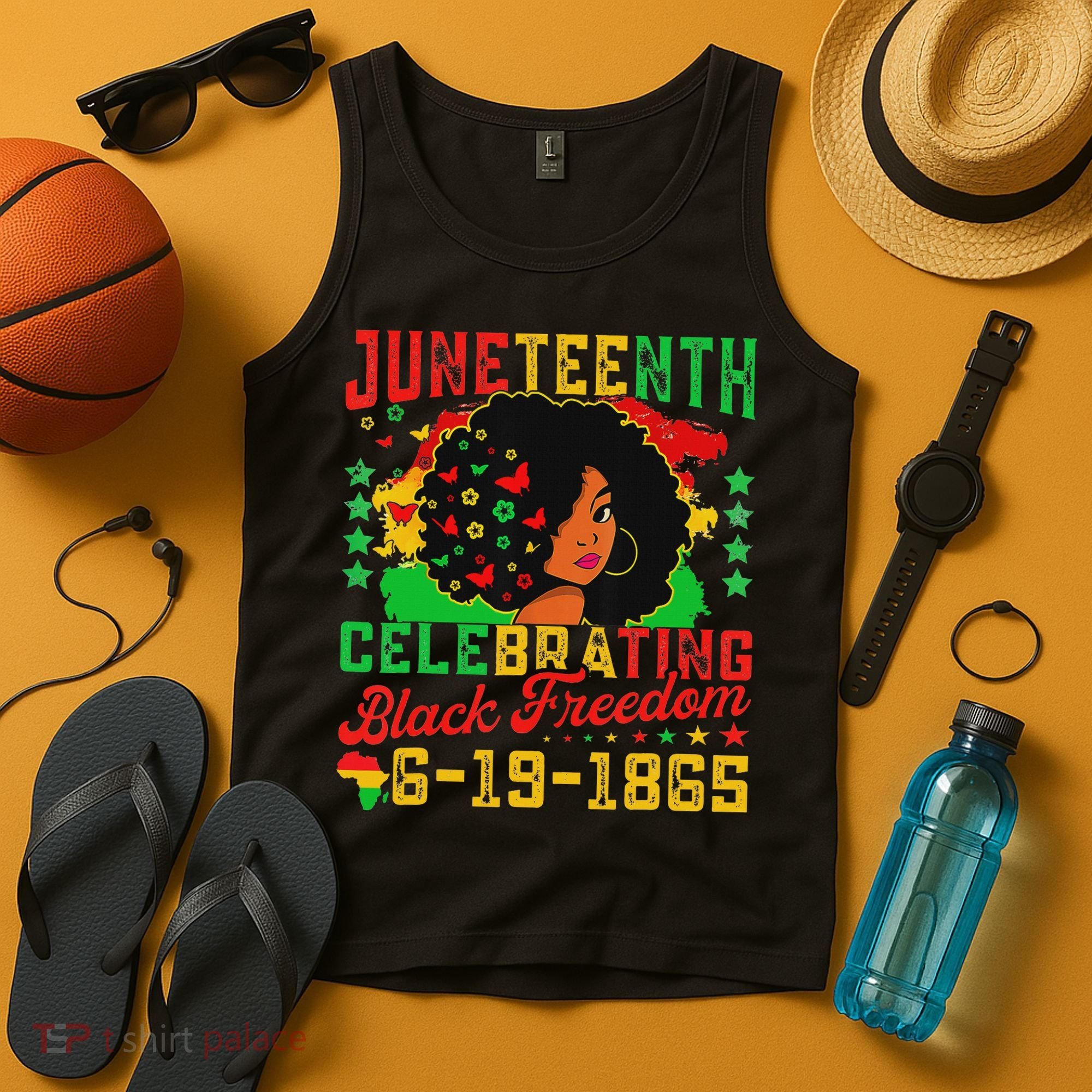 Junenth Flag Celebrating Black Freedom Junenth 1865 Tank Top
