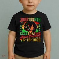 Junenth Flag Celebrating Black Freedom Junenth 1865 Toddler T-Shirt thumb 2