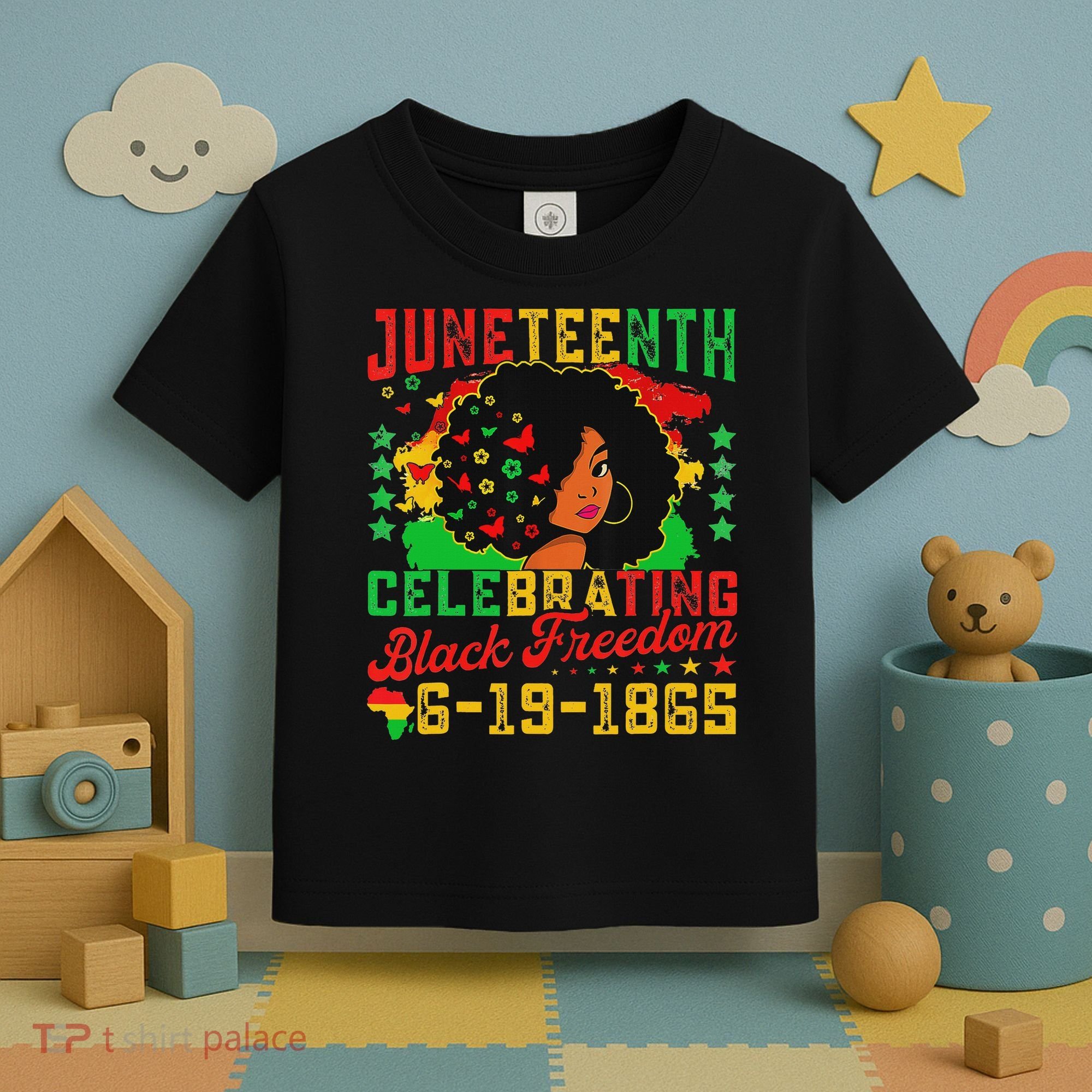 Junenth Flag Celebrating Black Freedom Junenth 1865 Toddler T-Shirt