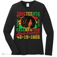 Junenth Flag Celebrating Black Freedom Junenth 1865 Women's Long Sleeve Shirt thumb 0