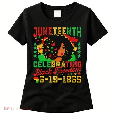 Junenth Flag Celebrating Black Freedom Junenth 1865 Women's T-Shirt