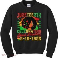 Junenth Flag Celebrating Black Freedom Junenth 1865 Kids Sweatshirt thumb 0