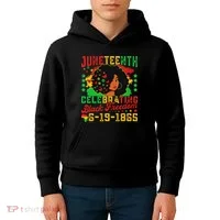 Junenth Flag Celebrating Black Freedom Junenth 1865 Kids Hoodie thumb 4