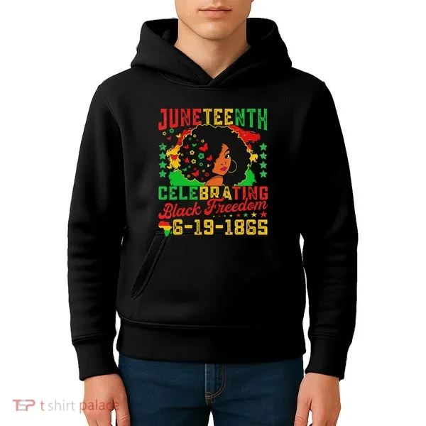 Junenth Flag Celebrating Black Freedom Junenth 1865 Kids Hoodie