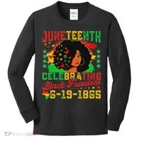 Junenth Flag Celebrating Black Freedom Junenth 1865 Kids Long Sleeve Shirt thumb 0