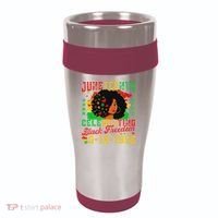 Junenth Flag Celebrating Black Freedom Junenth 1865 16oz Travel Tumbler thumb 0