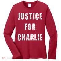 Justice For Charlie Kirk Women's Long Sleeve Shirt thumb 0