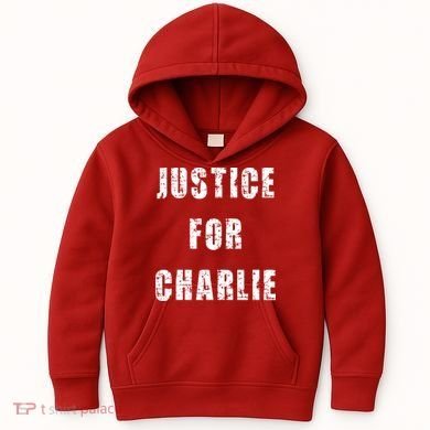 Justice For Charlie Kirk Kids Hoodie
