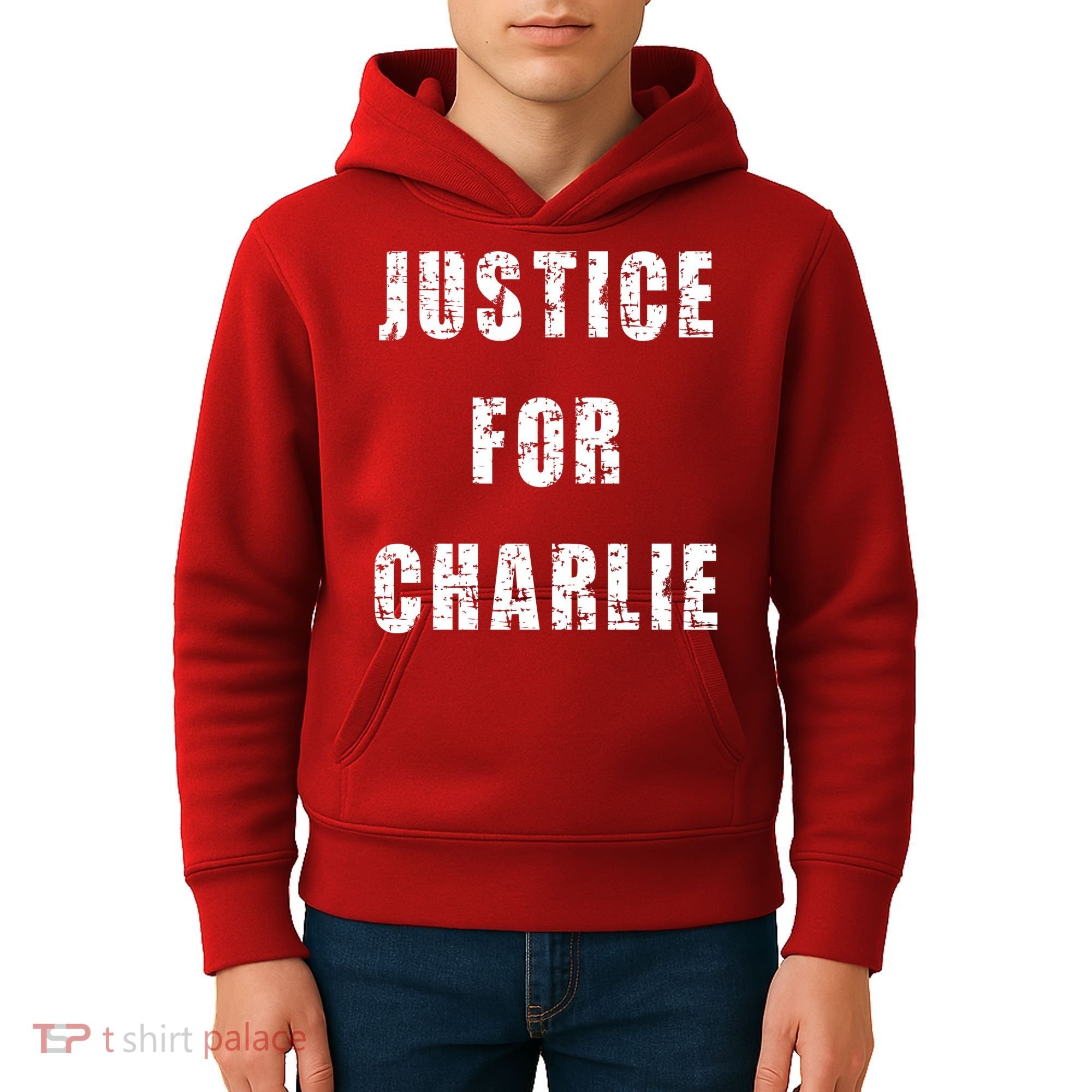 Justice For Charlie Kirk Kids Hoodie