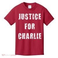 Justice For Charlie Kirk Kids T-Shirt thumb 0