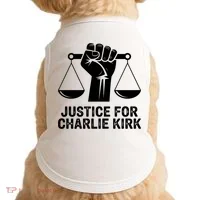 Justice For Charlie Kirk RIP Rest In Peace Doggie Tank thumb 0