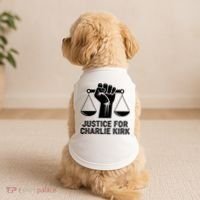 Justice For Charlie Kirk RIP Rest In Peace Doggie Tank thumb 2