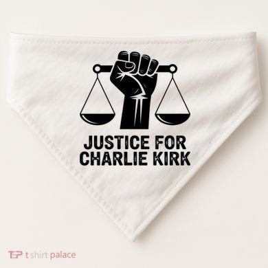 Justice For Charlie Kirk RIP Rest In Peace USA-Made Doggie Bandana