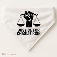 Justice For Charlie Kirk RIP Rest In Peace USA-Made Doggie Bandana thumb 0