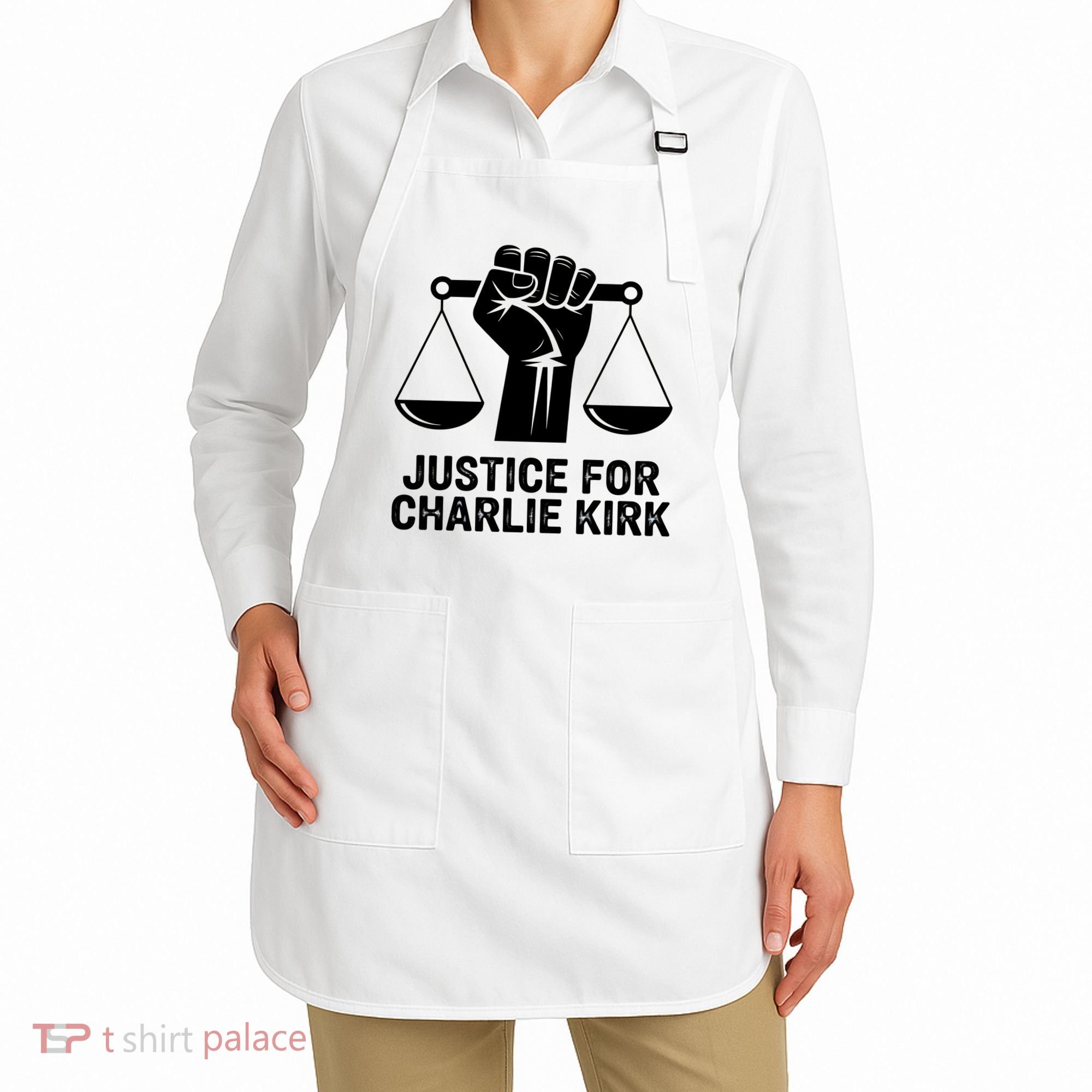 Justice For Charlie Kirk RIP Rest In Peace Apron
