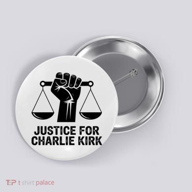 Justice For Charlie Kirk RIP Rest In Peace Button