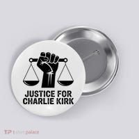 Justice For Charlie Kirk RIP Rest In Peace Button thumb 0