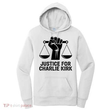 Justice For Charlie Kirk RIP Rest In Peace Women's Hoodie