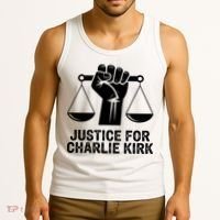 Justice For Charlie Kirk RIP Rest In Peace Tank Top thumb 3