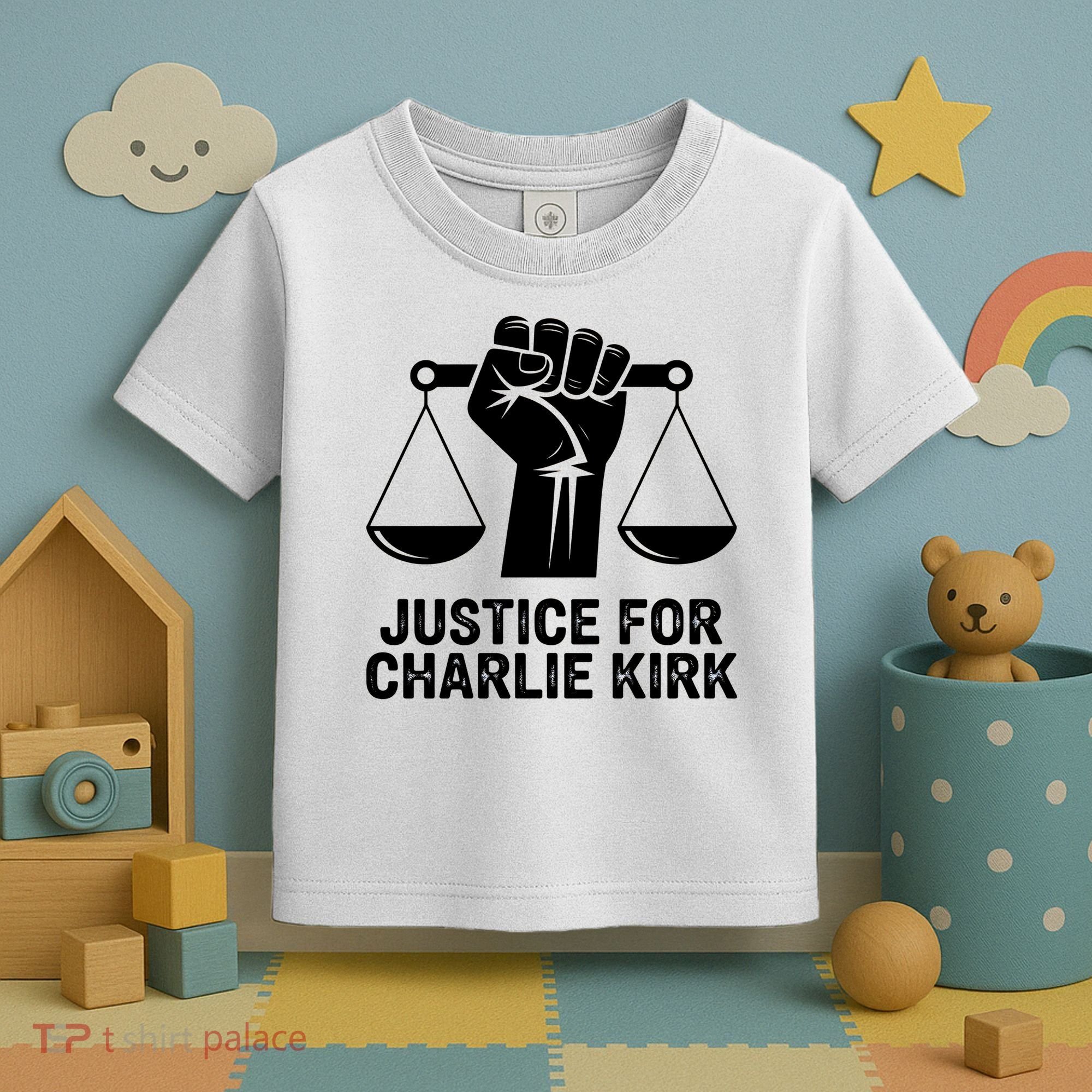 Justice For Charlie Kirk RIP Rest In Peace Toddler T-Shirt