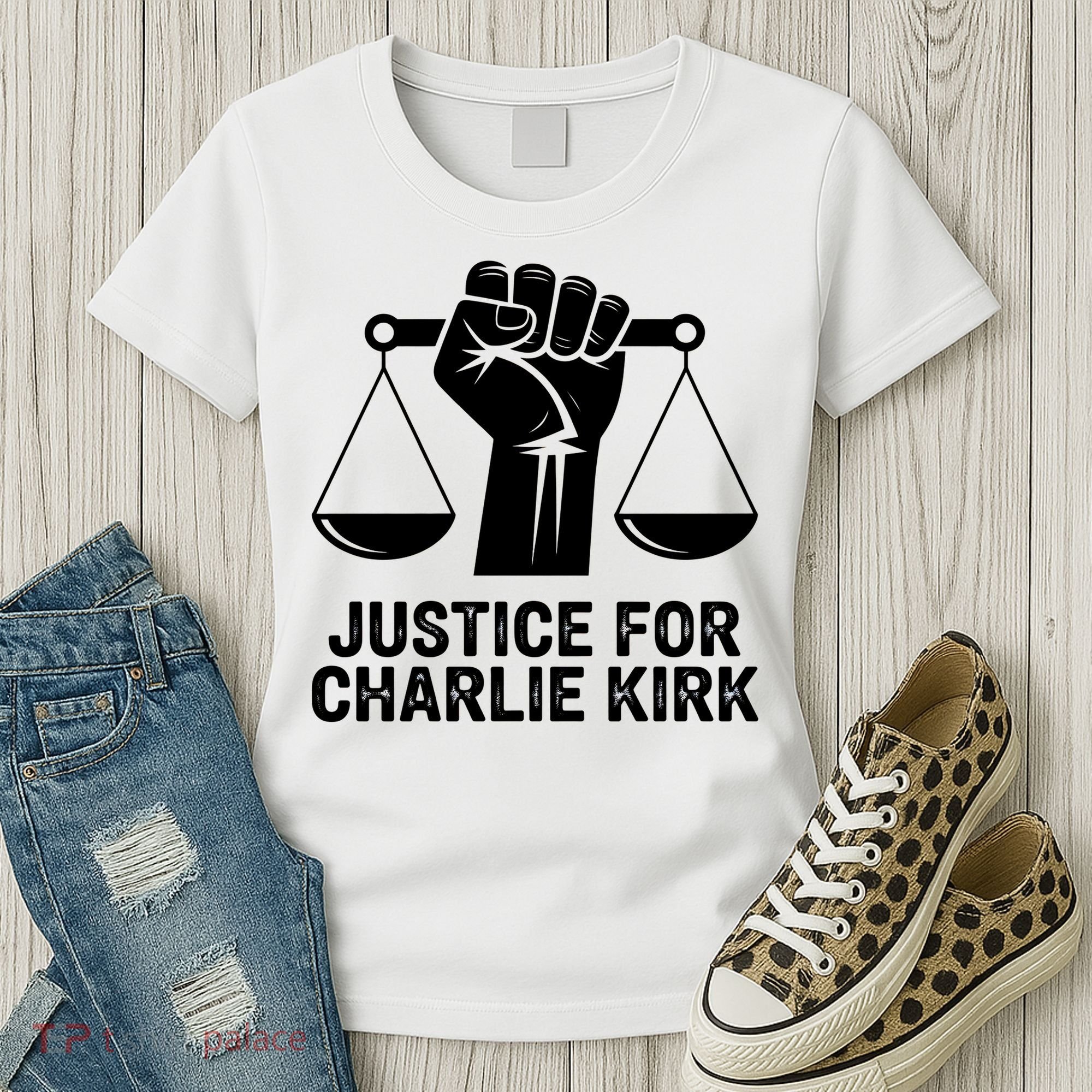 Justice For Charlie Kirk RIP Rest In Peace Women's T-Shirt